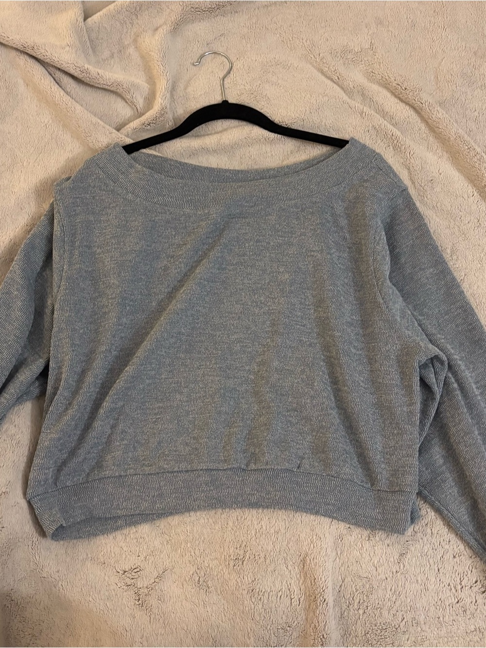 HYFVE Blue Off-the-Shoulder Sweater